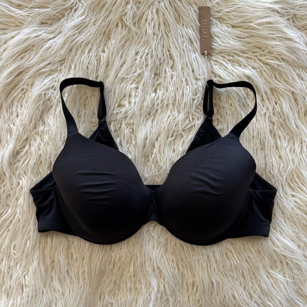 Skims Smoothing Intimates Full Coverage Lightly Lined Bra Onyx Size 44B